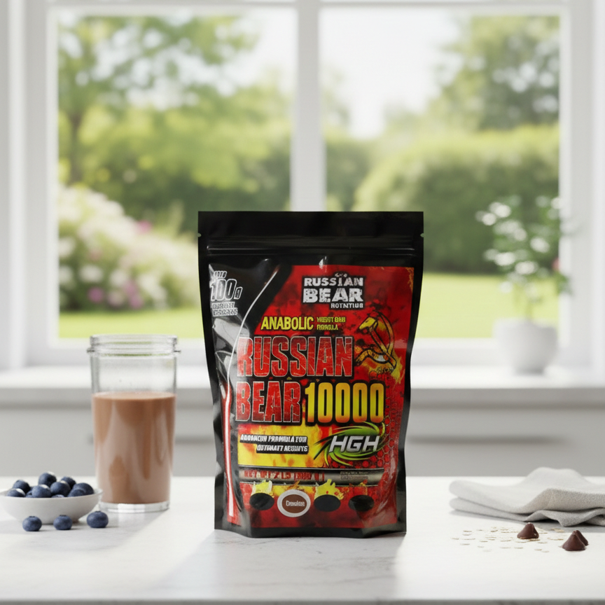 Russian Bear 10000 Ultimate Anabolic Mass Gainer 2lbs Chocolate | High-Calorie Weight Gain Formula for Extreme Muscle Growth & Strength - Image 3