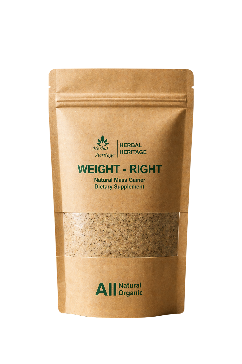 Weight-Right Natural Mass Gainer by Herbal Heritage – Herbal Weight Gain Supplement for Fast & Healthy Body Mass Increase