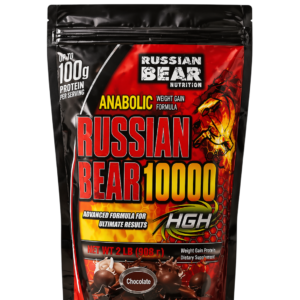 Russian Bear 10000 Ultimate Anabolic Mass Gainer 2lbs Chocolate | High-Calorie Weight Gain Formula for Extreme Muscle Growth & Strength