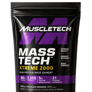 MuscleTech Mass-Tech Extreme 2000 Ultimate Mass Gainer Supplement 2lbs | High-Protein Weight Gain Formula for Muscle Growth & Strength